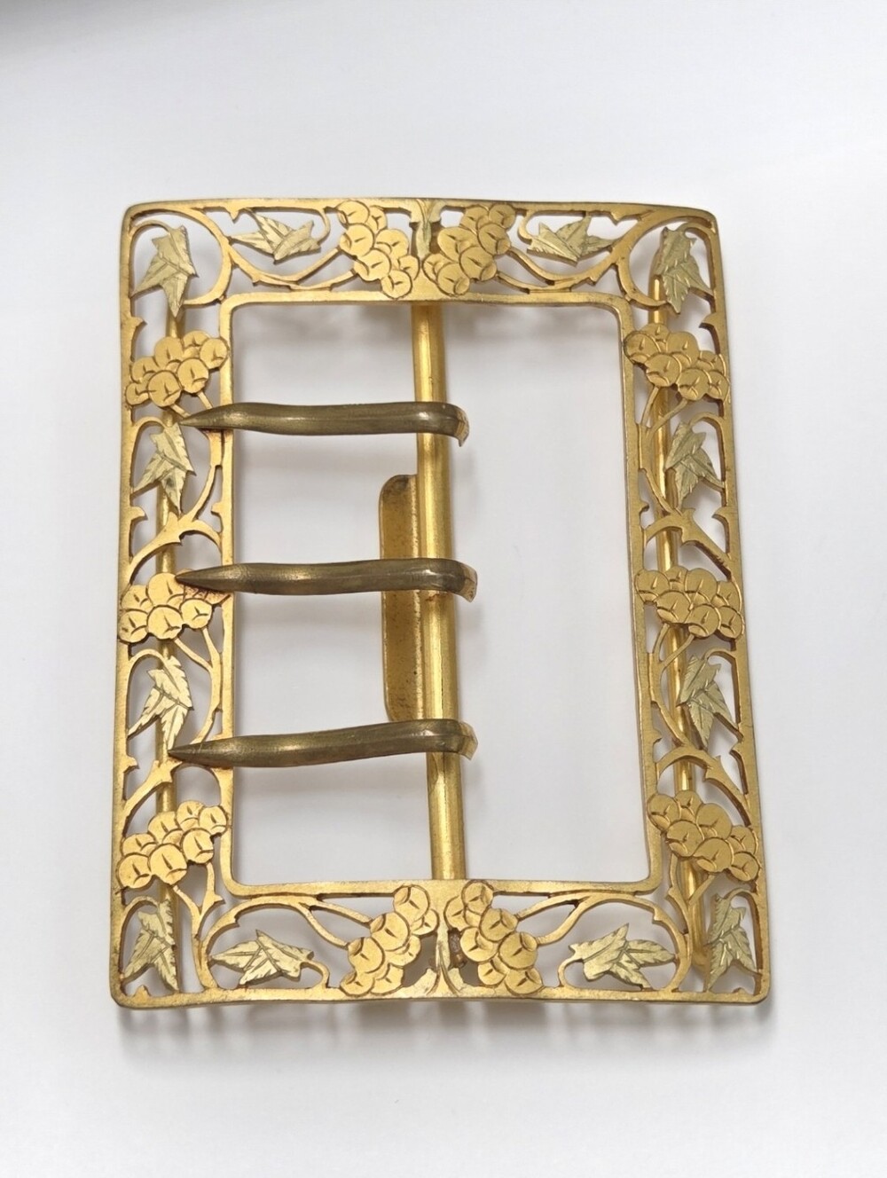 Large Antique Art Nouveau Gilded Brass/Bronze Buckle
